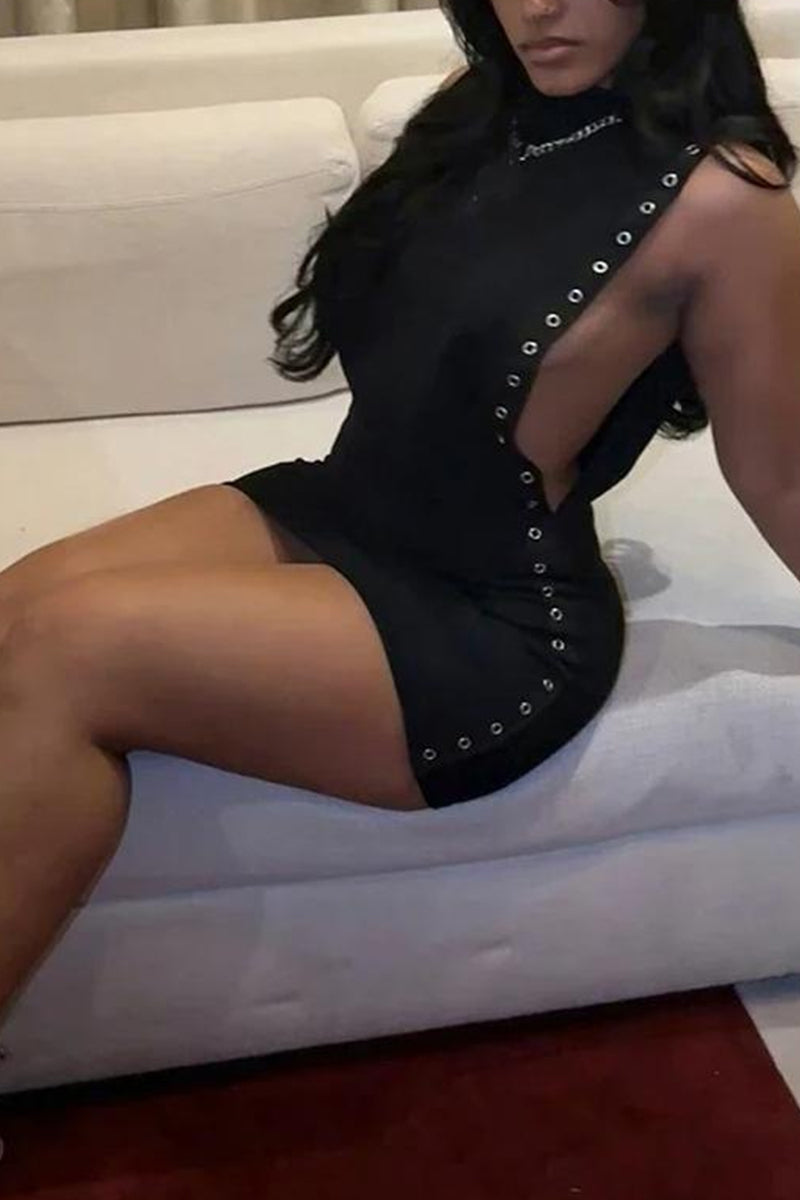 Women's Cutout Cropped Party Dress