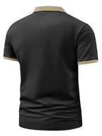 Men'S Casual Classic Contrast Pattern Short-Sleeved Polo Shirt