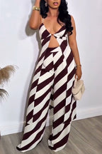 Women's Casual Stripe Long Vest Pants Set