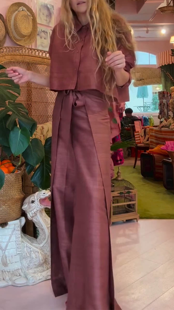 Women Collar Top+ Patchwork Pants Casual Suit