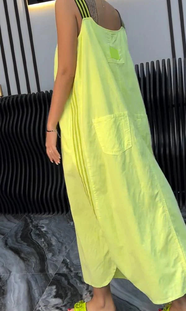 Women's Summer Beauty Maxi Dress Comfortable Cotton And Linen Dress