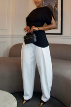 Women's Simple Commuter Silhouette Top or Barrel Pants