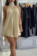 Women's Backless Cropped Party Dress