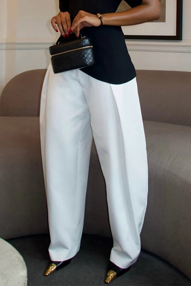 Women's Simple Commuter Silhouette Top or Barrel Pants