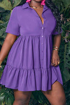 Women's Summer Casual Dress With Standard Shoulder, Cinched Waist Design And Round Neck Hem