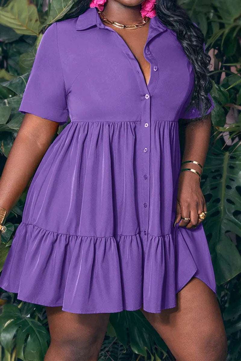 Women's Summer Casual Dress With Standard Shoulder, Cinched Waist Design And Round Neck Hem