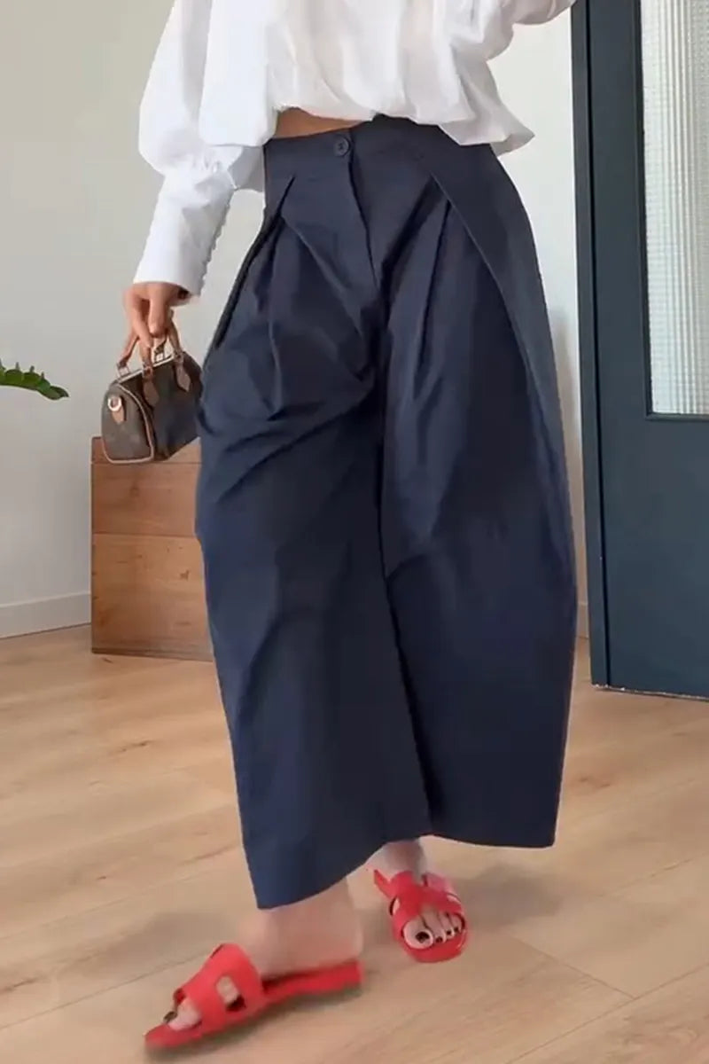 Women's Fashion Balloon Hem Blouse or Loose Pants