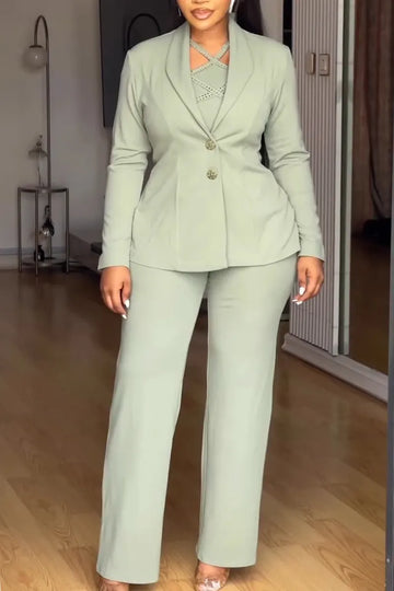 Wearing Rhinestone Jumpsuit or Jacket for Commuting with Feminine Temperament