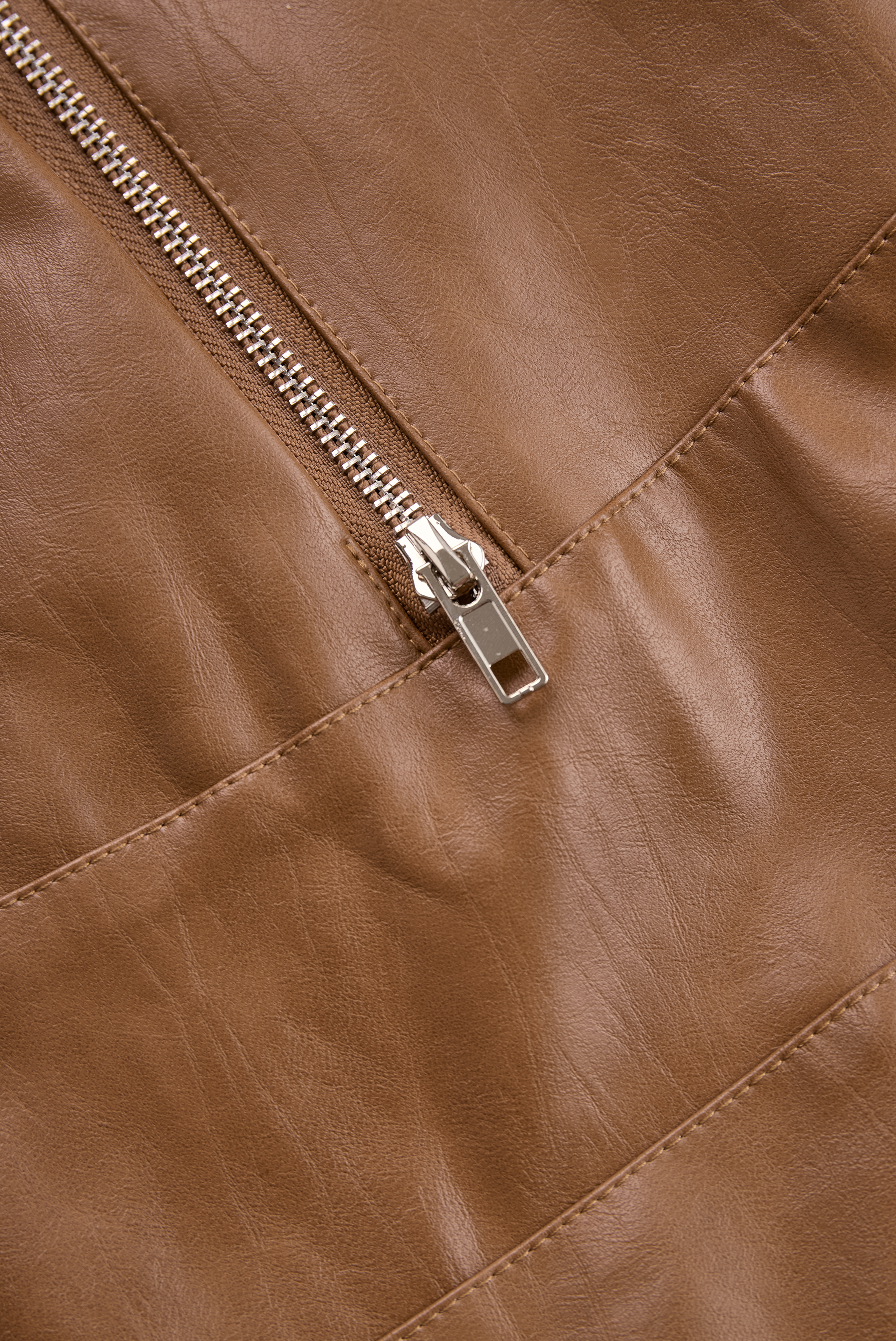 Women's Vintage Lapel Zipper Faux Leather Jacket