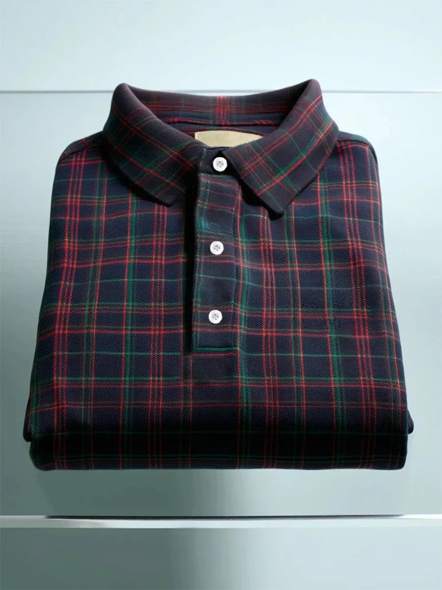 Men's Business Casual Button Short Sleeve Polo Shirt