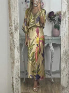 Elegant V-Neck-Two-Piece Dress