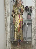 Elegant V-Neck-Two-Piece Dress