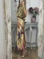 Elegant V-Neck-Two-Piece Dress