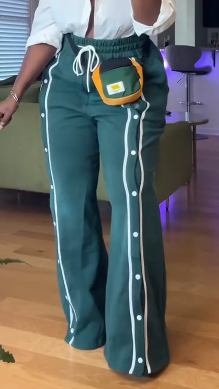 Women Collar Shirt+ Breasted Pants Set