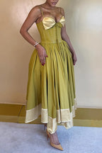 Women's Elegant Thin Strap Slim Vest or A Line Skirt