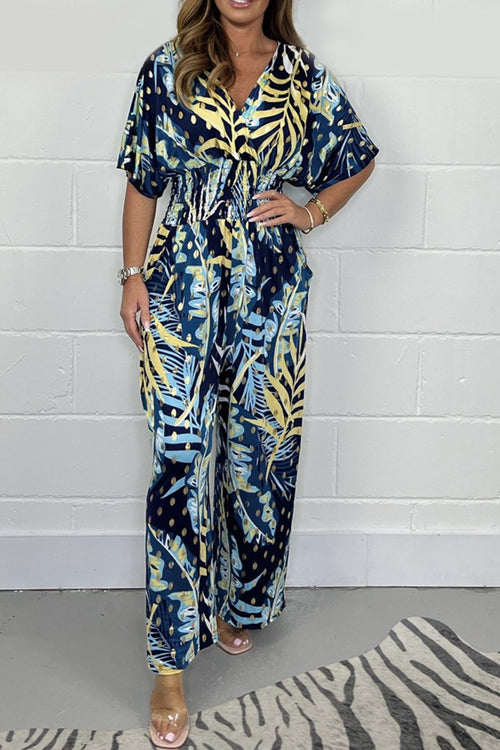 Foil printed jumpsuit