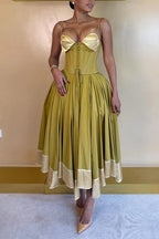Women's Elegant Thin Strap Slim Vest or A Line Skirt