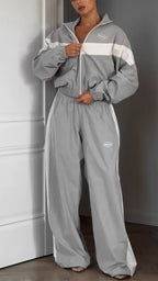Womens Lapel Jacket + Pants Sports and Casual Style Suit