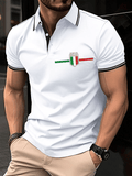 Men's "Italy" printed polo shirt