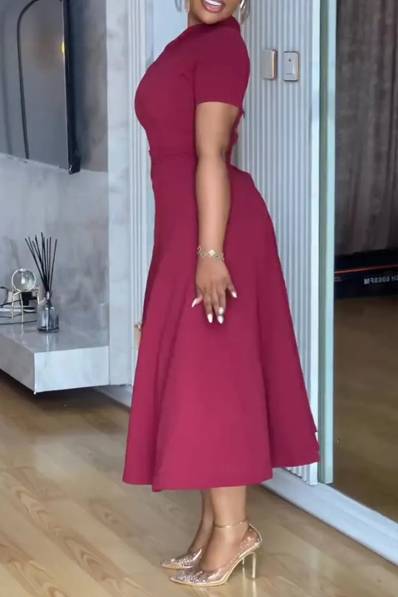 Women's Elegant One Shoulder A Line Hem Dress