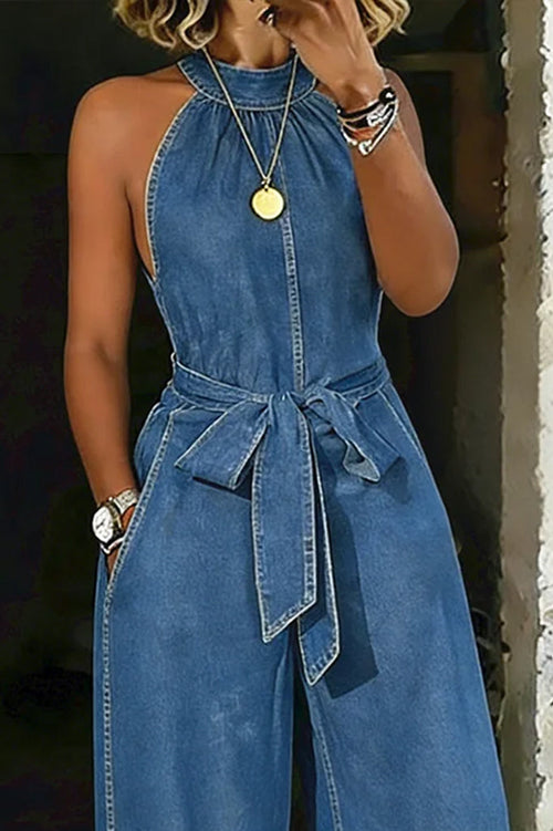 Hot Selling Women's Casual Washed Jumpsuit
