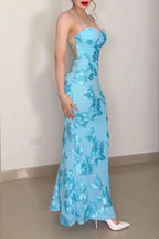 Women's Party Elegant Tie Front Jacquard Dress