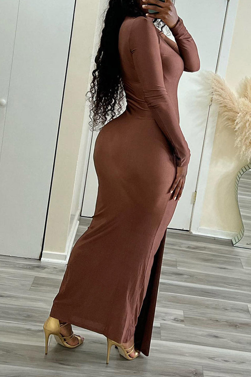 Women's Lace Up Maxi Party Dress