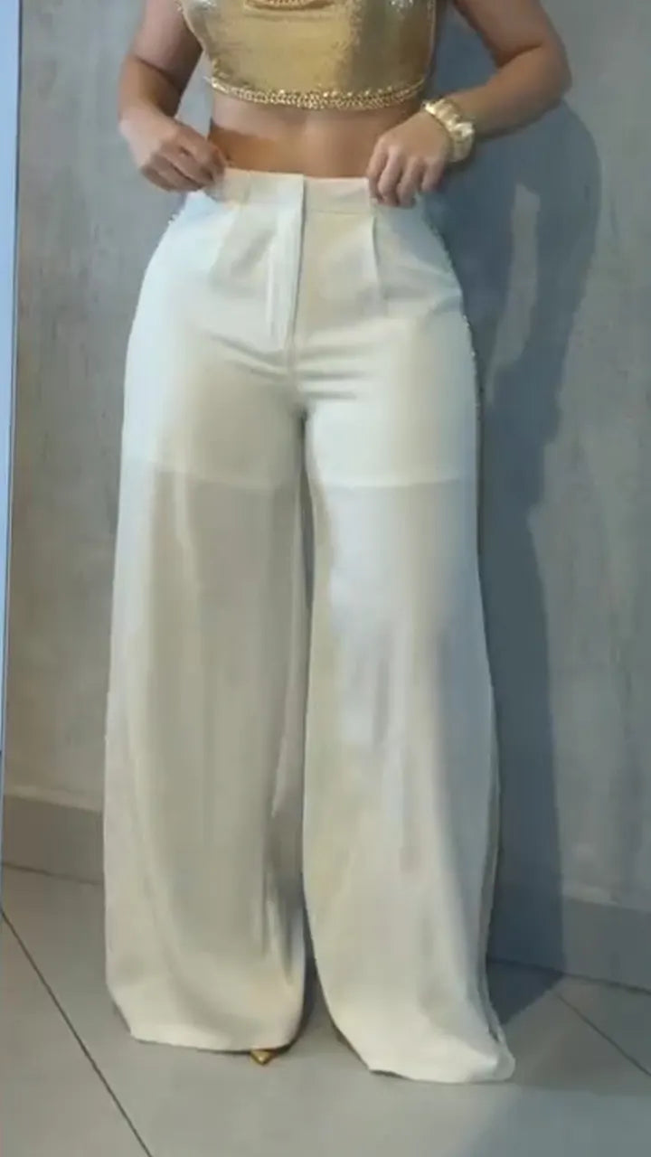 Women Halter Neck Top + Pants Sexy Casual Suit
