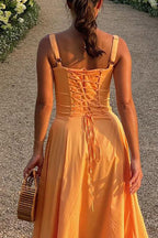 Women's Vacation Style Long Strappy Dress