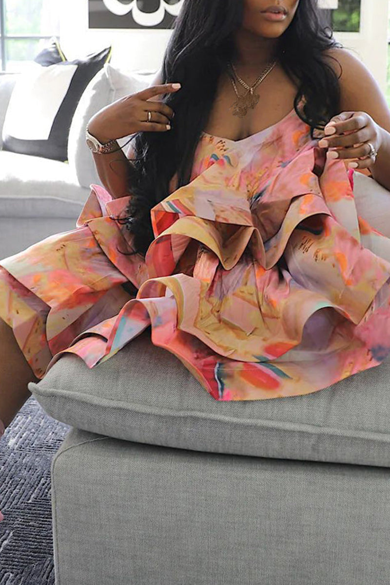 Women's Party Dress With Tiered Hem