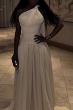 Women Waist Cinched Long Evening Party Style Dress