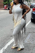 Women's Casual Knit Raw Hem Vest or Pants