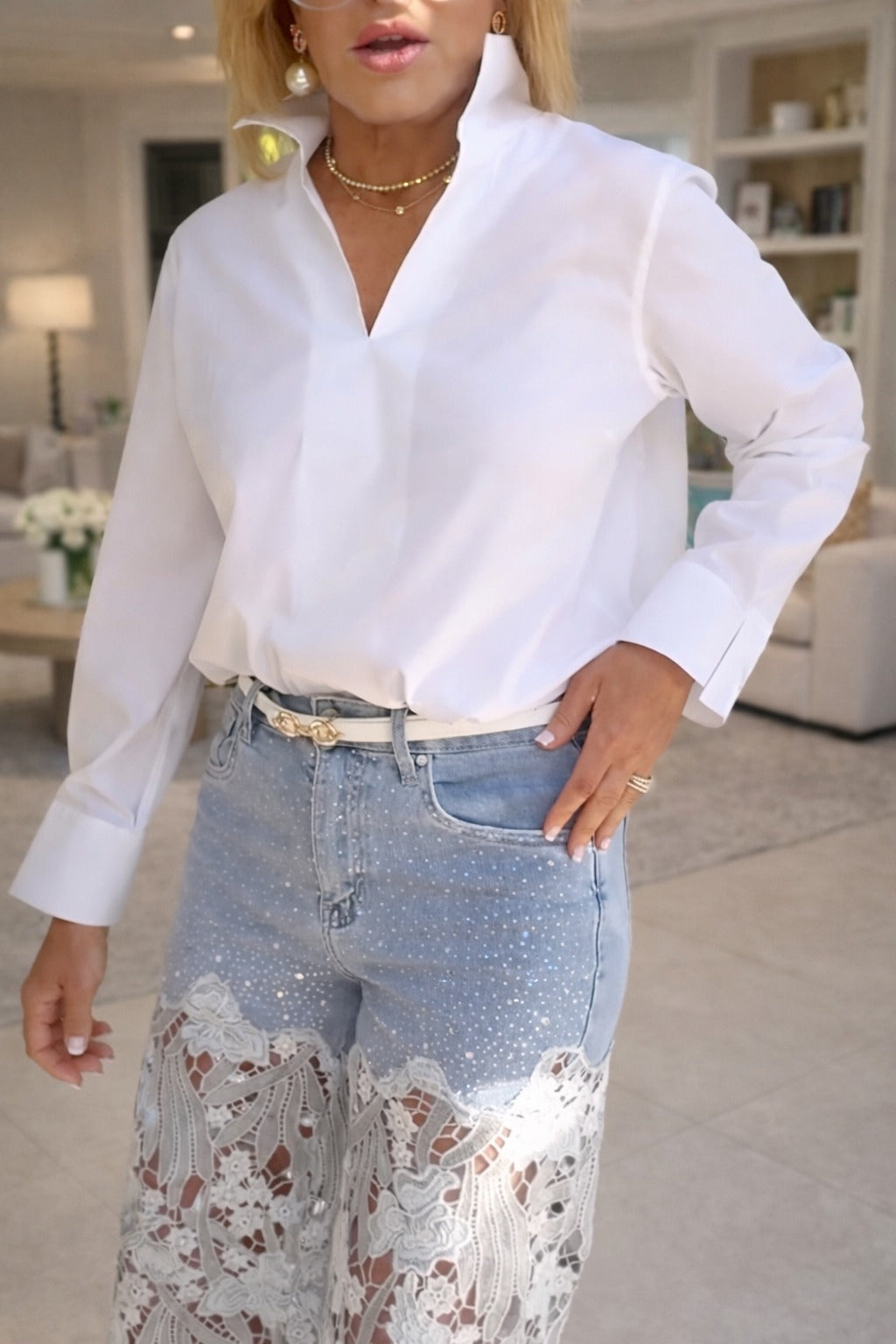 Women's Casual Shirt and Trendy Jeans