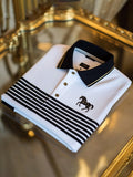 Men's Business Casual Logo Button Short Sleeve Polo Shirt