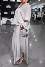 Women V-neck Top+ Wide Leg Pants Loose Casual Suit