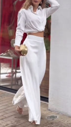 Women's Lapel Solid Color Casual Suit