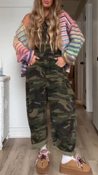 Women Casual Camouflage Jumpsuit