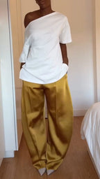 Womens Round Neck Top+ Pants Casual Suit