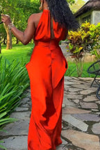 Womens Neck Hanging Sleeveless Waist Cinching and Elegant Temperament Maxi Dresses