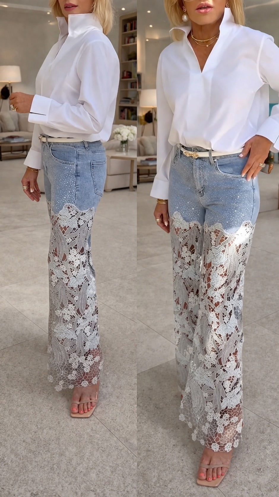 Women's Casual Shirt and Trendy Jeans