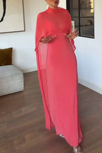 Women's Elegant Mesh Cover Up Dress Set