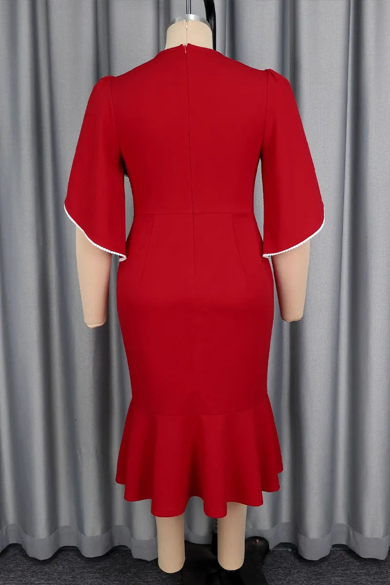Women's Three-Dimensional Flower Dress Round Neck Shirt With Dresses