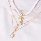 Set of Vintage Soft Clay Starfish and Shell Necklaces