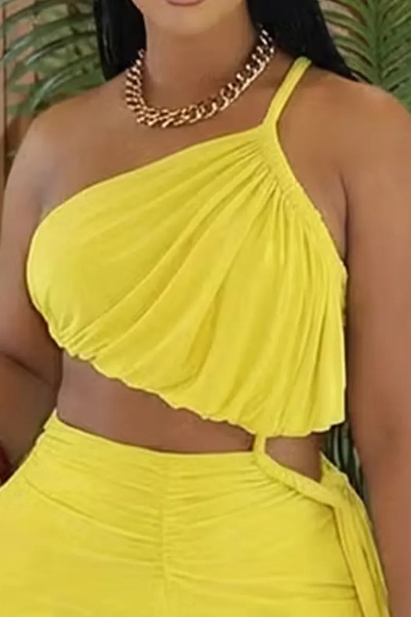 Women's Off Shoulder Cropped Party Top Or Wide Leg Trousers