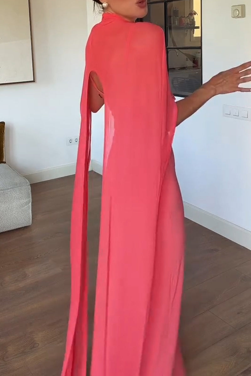 Women's Elegant Mesh Cover Up Dress Set