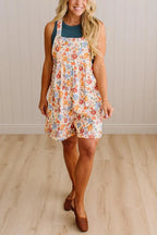 Women Printed Casual Loose Fit Short Jumpsuit