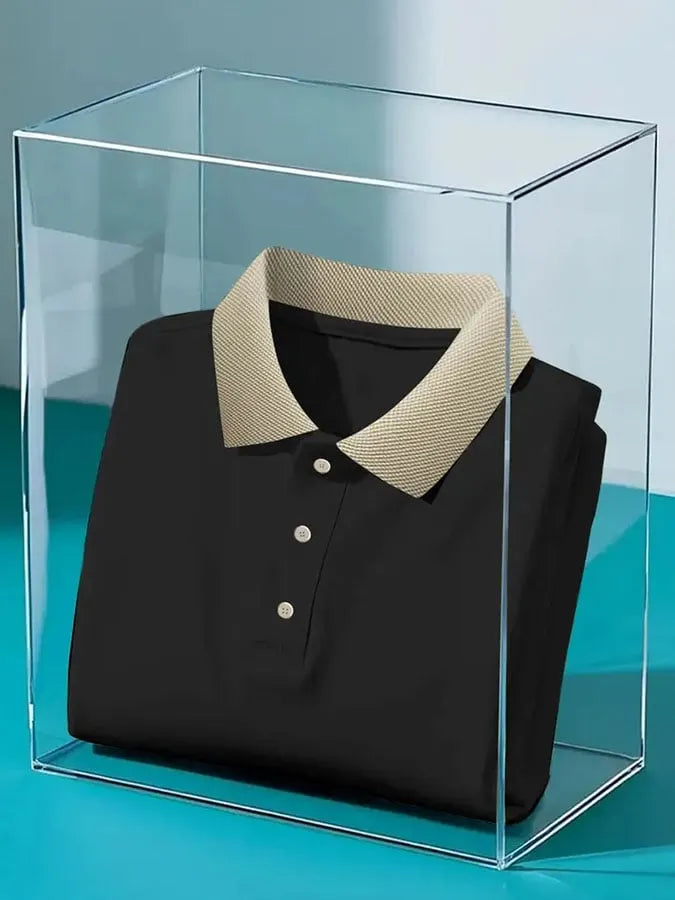 Men'S Casual Classic Contrast Pattern Short-Sleeved Polo Shirt