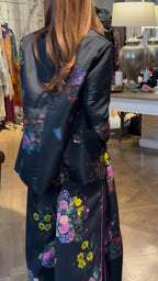 Women Collar Printed Jacket + Pants Temperament Commuting Suit