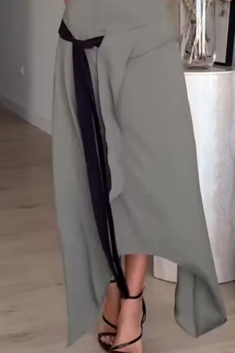 Women's Color Block Long Commuter Dress
