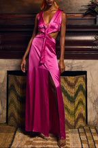 Women's Elegant High Slit Sexy Evening Gown